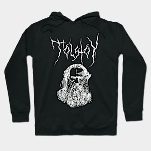 Leo Tolstoy Gothic Black Metal Hoodie